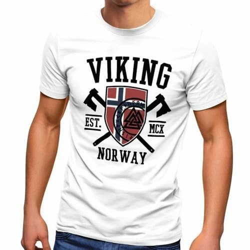 Men's T-Shirt Viking Norway Norway Flag Viking Nordic Fashion
