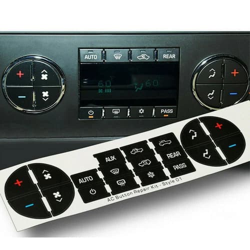 For Chevrolet Silverado A/C 2007-2014 Dash Button Repair Sticker Car Accessories