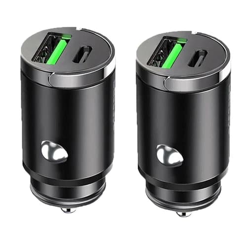 2 Pcs Mini 100W USB Phone Car Charger Adapter Type CFast Charging Accessories