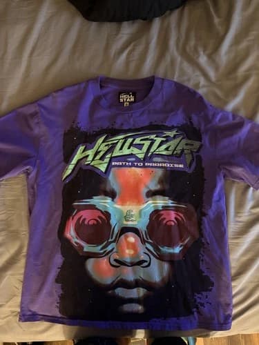 Hellstar T-Shirt 'The Future / Goggles' Purple FW23 (Capsule 10) Size Small