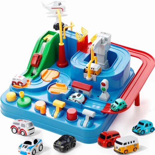 Adventure Race Car Track Kids Toys for 3 4 5 6 Year Old Boys Girls
