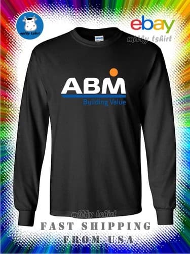 New ABM building Industries Logo Long Sleeve Men's T-Shirt American T-Shirt
