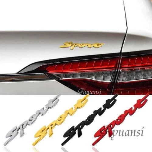 SPORT Logo Emblem Metal 3D Badge Sticker Car Trunk Body Decal Accessories Chrome