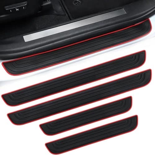 4x PVC Rubber For For Alfa Accessories Car Door Scuff Sill Cover Panel Protector