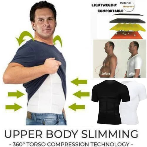 Classix Man Body Toning T-Shirt The Ultra Durable Body Compression Shapewear Top