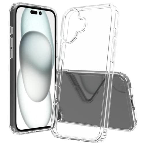 Shockproof Scratchproof Clear TPU + Acrylic Back Phone Case for iPhone 16 Plus