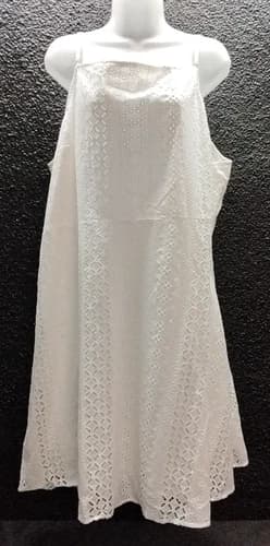 Women's Size 2 MAURICES Spaghetti Strap White Eyelet Lace Dress NWT