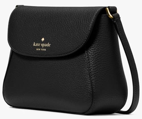 Kate Spade Monica Mini Flap Crossbody Bag Black Leather Purse KF364 NWT $259 F