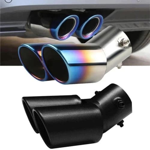 Car Exhaust Pipe Tip Rear Tail Throat Muffler Stainless Steel Round Accessories