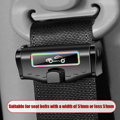 2x Universal Car Interior Safety Seat Belt Stabilizer Limiter Black Accessories