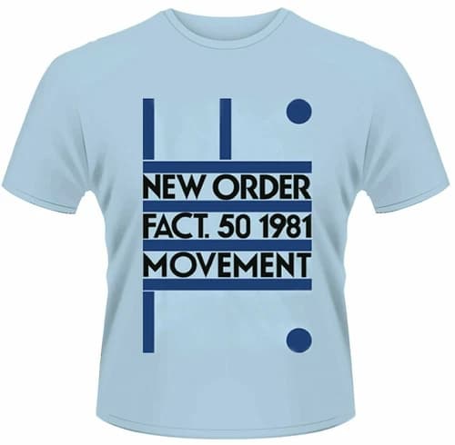 Official New Order T Shirt Movement 1981 Blue Classic Rock Metal Band Tee New
