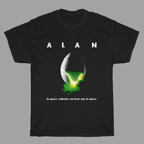 Alan In Space No Body Can Hear You Movie Men's Black