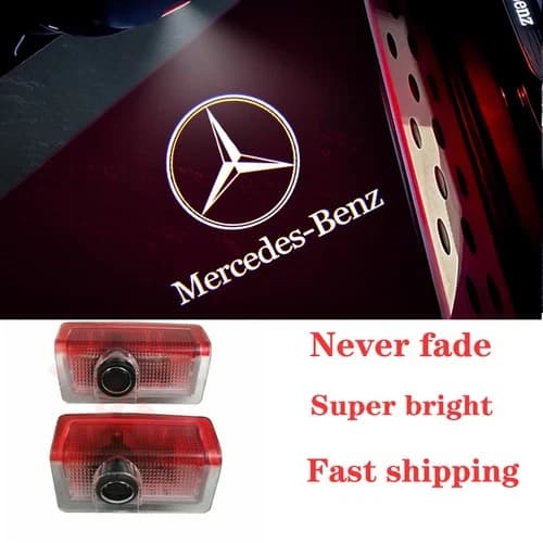 2Pcs LED Car Door Courtesy Light Ghost Shadow Laser Projector for Mercedes-Benz-