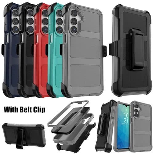 For Samsung Galaxy A06 A16 A26 A36 A56 Phone Case with Belt Clip Holster Cover