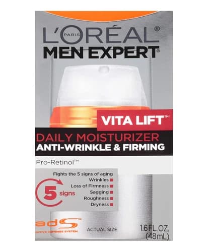 L'Oreal Paris Men Expert Vita Lift Daily Moisturizer Anti-Wrinkle Cream, 1.6 ...